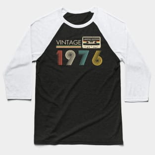 Vintage 1976 Limited Edition Cassette 48th Birthday Baseball T-Shirt